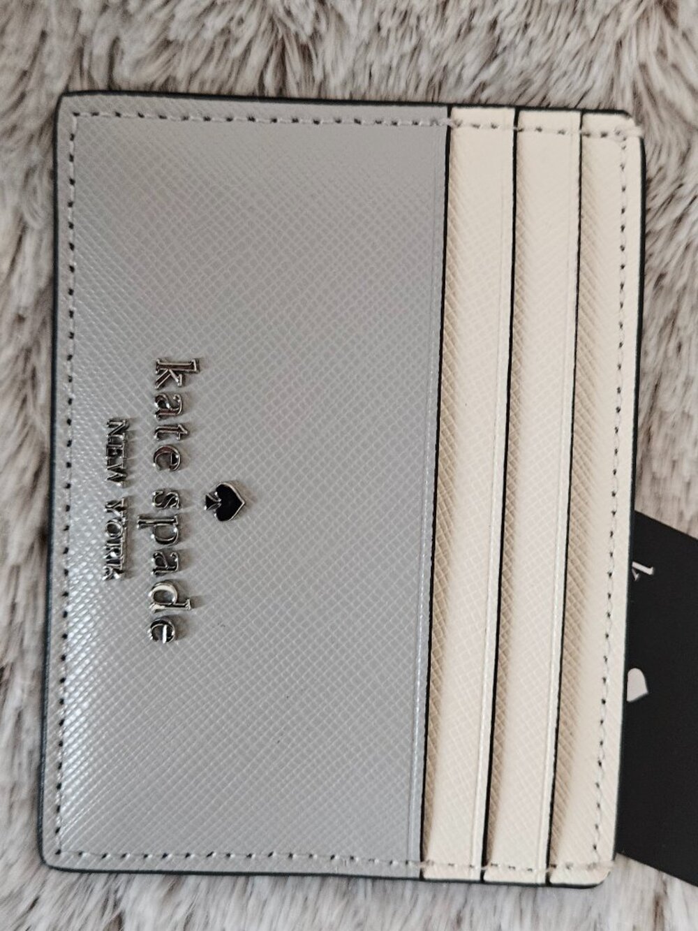 Kate Spade New York Madison Slim Card Holder Platinum Grey {#817-6} - Picture 1 of 5